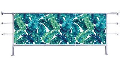 Osłona na balkon Wzór tropikalny niebieski