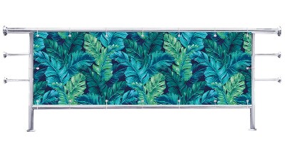 Osłona balkonowa Zielono niebieskie liście