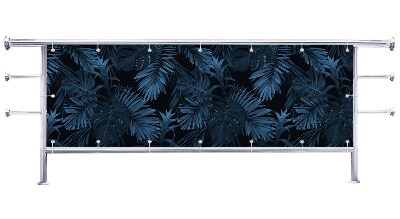 Osłona balkonowa Liście w ciemnym klimacie