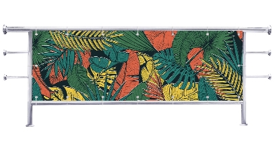 Osłona balkonowa Kolorowe rysunkowe liście