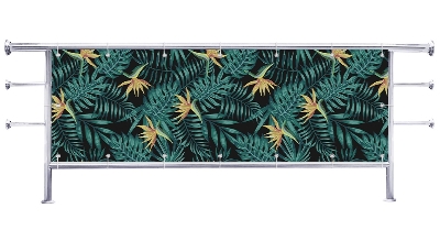 Osłona balkonowa Liściasty wzór ciemne tło