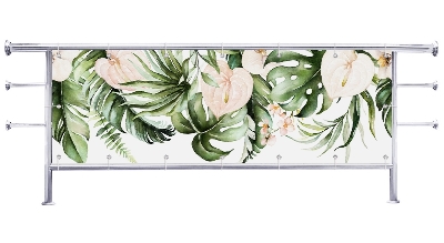 Osłona na balkon Kwiaty jasne tło