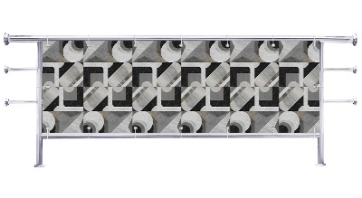 Osłona na balkon Kafelki niesymetryczne