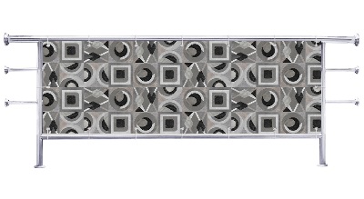 Osłona na balkon Szare kafelki