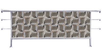 Osłona balkonu Kamienny wzór 3d