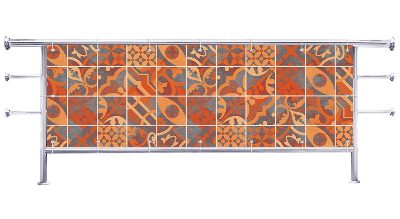 Osłona balkonowa na metry Pomarańczowe kafelki