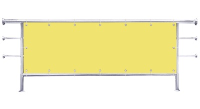 Osłona na balkon Kolor jasnożółty