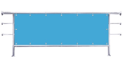 Osłona balkonowa na wymiar Kolor niebieski