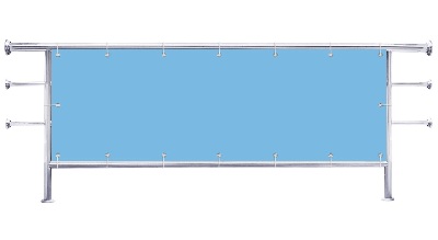 Osłona balkonowa na wymiar Kolor błękitny