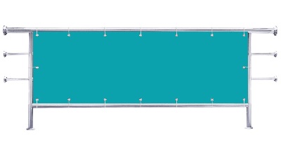 Osłona balkonowa na wymiar Kolor turkusowy