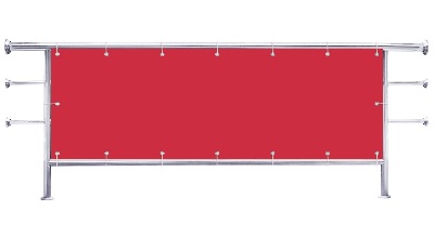 Osłona balkonowa Kolor czerwony