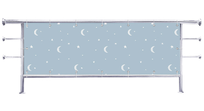 Osłona na barierkę balkonu Księżyc gwiazdy