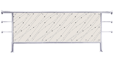 Osłona balkonowa na metry Linie i kropki