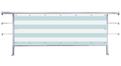 Osłona na balkon Błękitne pasy