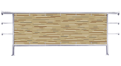 Osłona na balkon Asymetryczne paski