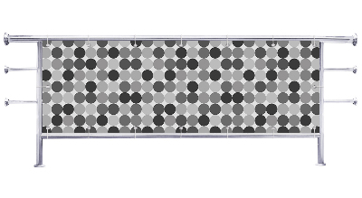 Osłona na balkon Szare kropki