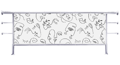 Osłona na balkon Abstrakcyjne twarze