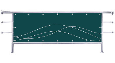 Osłona na balkon Wzór zielonej fali