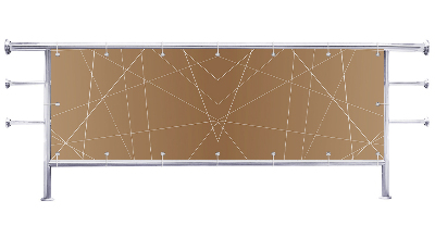 Osłona na balkon Trójkąty brązowe