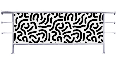 Osłona na balkon Czarno biały wzór