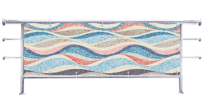 Osłona na balkon Wzory kolorowe fale