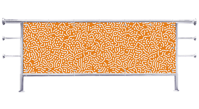 Osłona na balkon Pomarańczowa abstrakcja