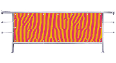 Osłona na balkon Pomarańczowe linie