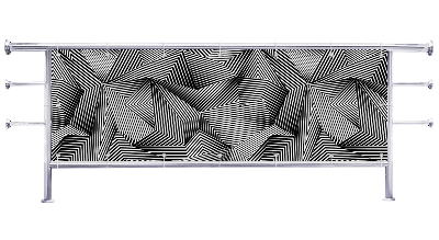 Osłona na balkon Abstrakcja 3d czarno-biała