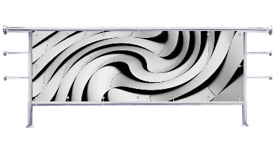 Osłona na balkon Biała struktura