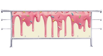 Osłona balkonu Ciasto z posypką