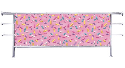 Osłona balkonu Posypka kolorowa