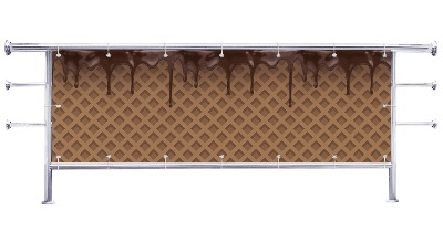 Osłona balkonu Wafelek z czekoladą