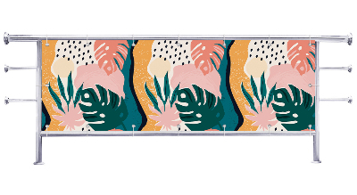 Osłona na balkon Malowana abstrakcja monstery