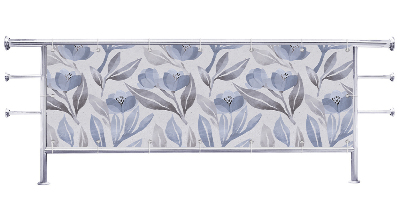 Osłona na balkon Motyw niebieskie kwiaty