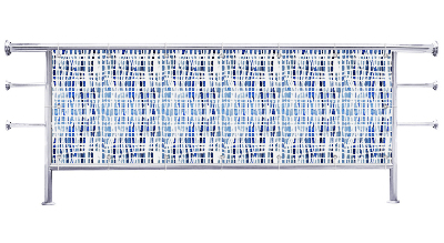 Osłona na balkon Motyw niebieska struktura