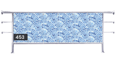 Osłona na balkon Błękitne kafelki