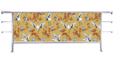 Osłona na balkon Czapla pomarańczowe tło