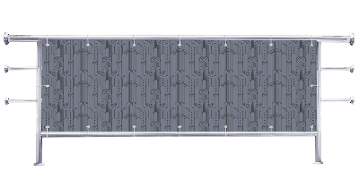 Osłona balkonu Szary wzór