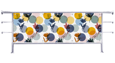 Osłona balkonu Kółka i kwiatki