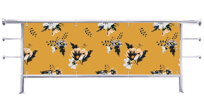 Przesłona balkonu Żółte kwiaty