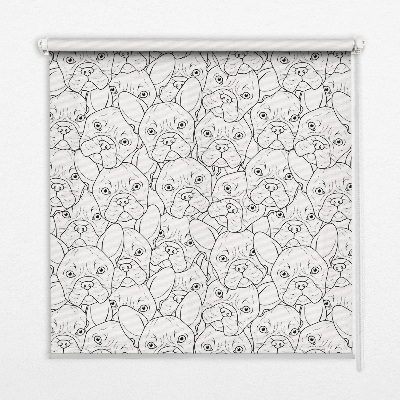 Roleta wewnętrzna na okno Szkicowane psy