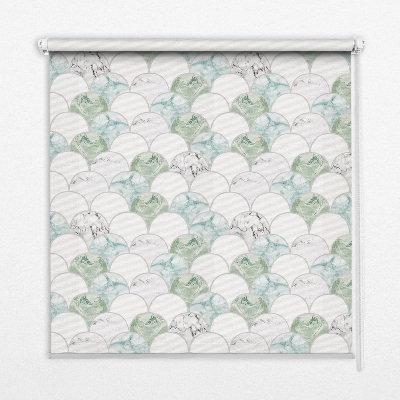 Roleta bezinwazyjna Półkola rysowane