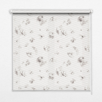 Roleta materiałowa Wzór z księżycami