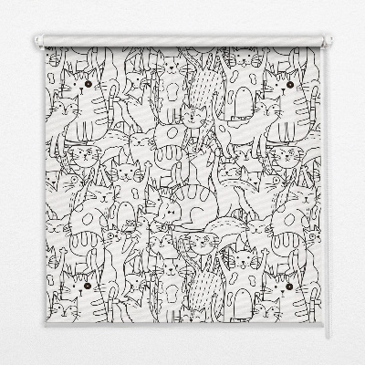 Roleta na okno Koty rysowane