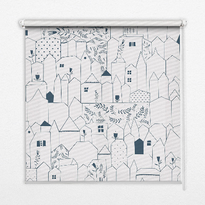 Roleta na okno Rysowane domy