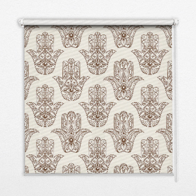 Roleta na okno Wzór na beżowym tle