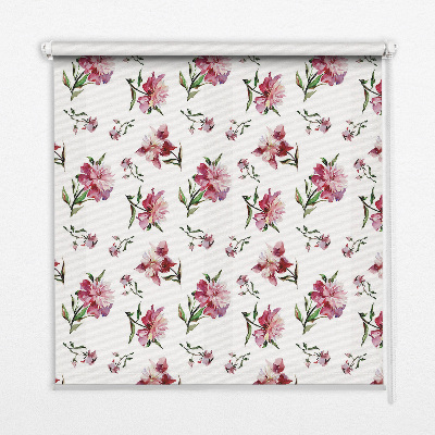 Roleta wewnętrzna Różowy kwiat