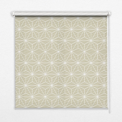 Roleta na okno Białe kropki połączone kropkami