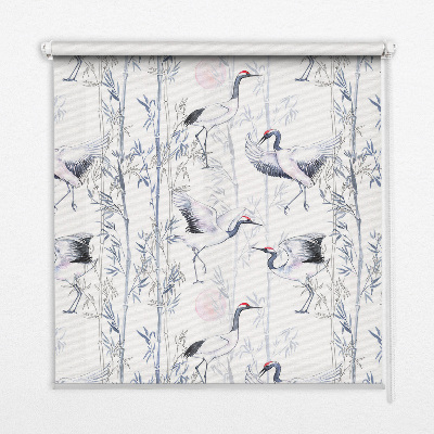 Roleta okienna wewnętrzna Czaple i drzewka