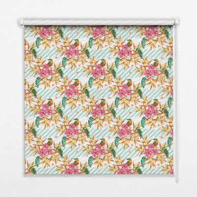 Roleta okienna wewnętrzna Ptaki wśród gałęzi drzewa